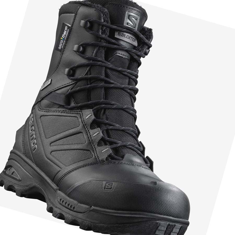 Botas Salomon TOUNDRA FORCES CLIMASALOMON™ WATERPROOF Masculino Pretas | 64580-IWQY