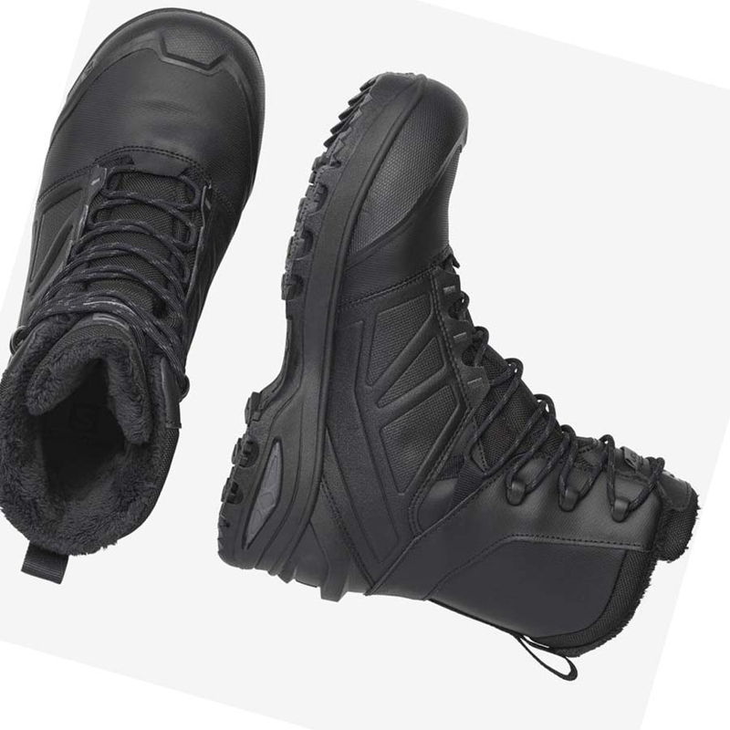 Botas Salomon TOUNDRA FORCES CLIMASALOMON™ WATERPROOF Feminino Pretas | 98261-EYCP