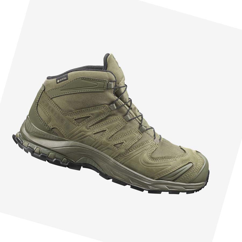 Botas Salomon XA FORCES MID GORE-TEX EN Masculino Verde Oliva | 41876-AZMU