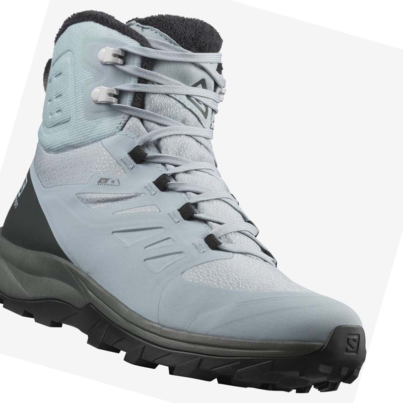 Botas de Inverno Salomon OUTBLAST THINSULATE™ CLIMASALOMON™ WATERPROOF Feminino Azuis | 41385-CYWI