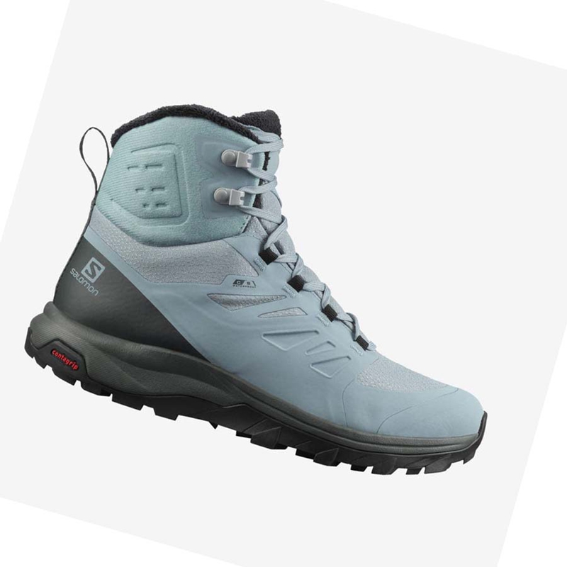 Botas de Inverno Salomon OUTBLAST THINSULATE™ CLIMASALOMON™ WATERPROOF Feminino Azuis | 41385-CYWI