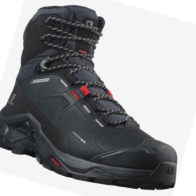 Botas de Inverno Salomon QUEST WINTER THINSULATE™ CLIMASALOMON™ WATERPROOF Masculino Pretas | 12957-RMOE