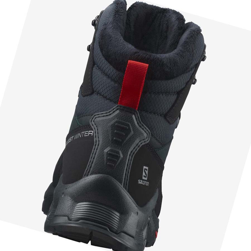 Botas de Inverno Salomon QUEST WINTER THINSULATE™ CLIMASALOMON™ WATERPROOF Masculino Pretas | 12957-RMOE