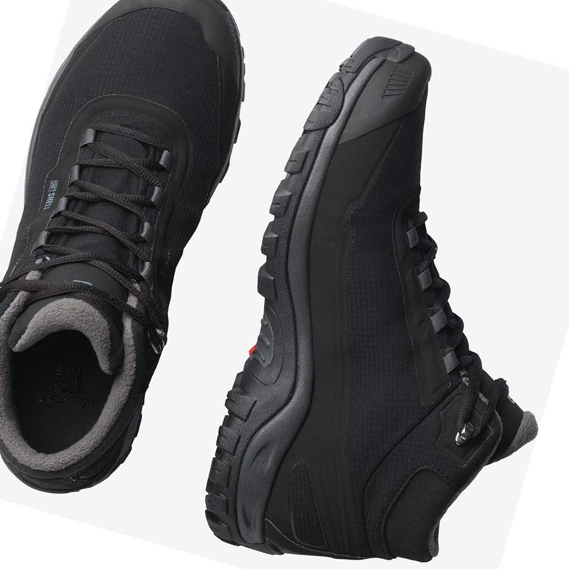 Botas de Inverno Salomon SHELTER CLIMASALOMON™ WATERPROOF Masculino Pretas | 83261-XAVB