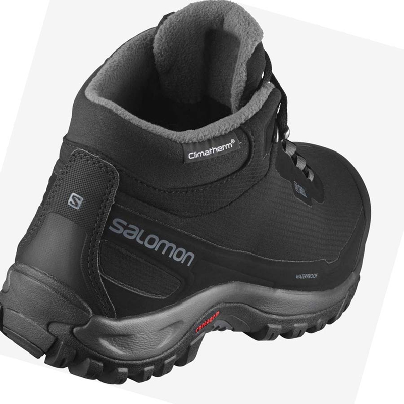 Botas de Inverno Salomon SHELTER CLIMASALOMON™ WATERPROOF Masculino Pretas | 83261-XAVB