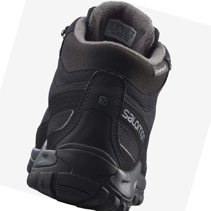 Botas de Inverno Salomon SHELTER CLIMASALOMON™ WATERPROOF Masculino Pretas | 83261-XAVB