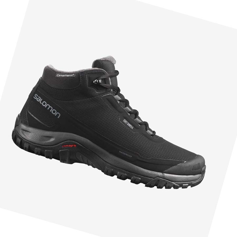 Botas de Inverno Salomon SHELTER CLIMASALOMON™ WATERPROOF Masculino Pretas | 83261-XAVB