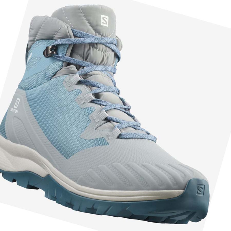 Botas de Inverno Salomon VAYA BLAZE THINSULATE™ CLIMASALOMON™ WATERPROOF Feminino Azuis | 08693-MBDY