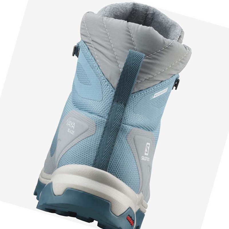 Botas de Inverno Salomon VAYA BLAZE THINSULATE™ CLIMASALOMON™ WATERPROOF Feminino Azuis | 08693-MBDY