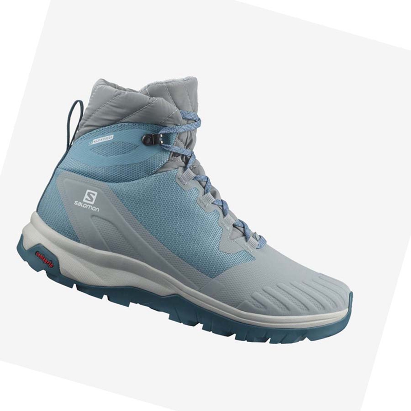 Botas de Inverno Salomon VAYA BLAZE THINSULATE™ CLIMASALOMON™ WATERPROOF Feminino Azuis | 08693-MBDY