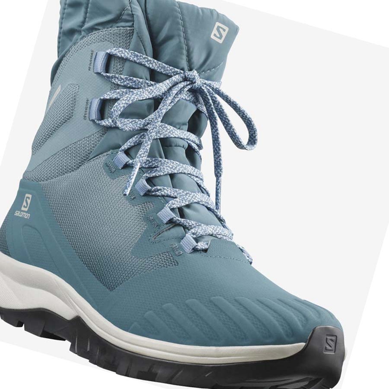 Botas de Inverno Salomon VAYA POWDER TS CSWP Feminino Azuis | 15829-CIYB