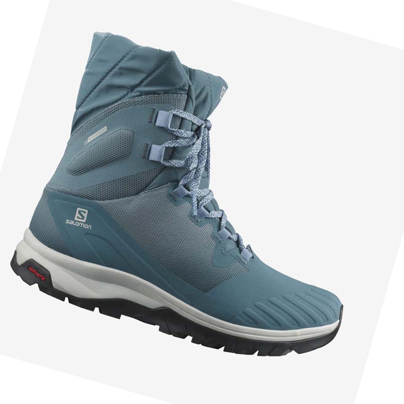 Botas de Inverno Salomon VAYA POWDER TS CSWP Feminino Azuis | 15829-CIYB