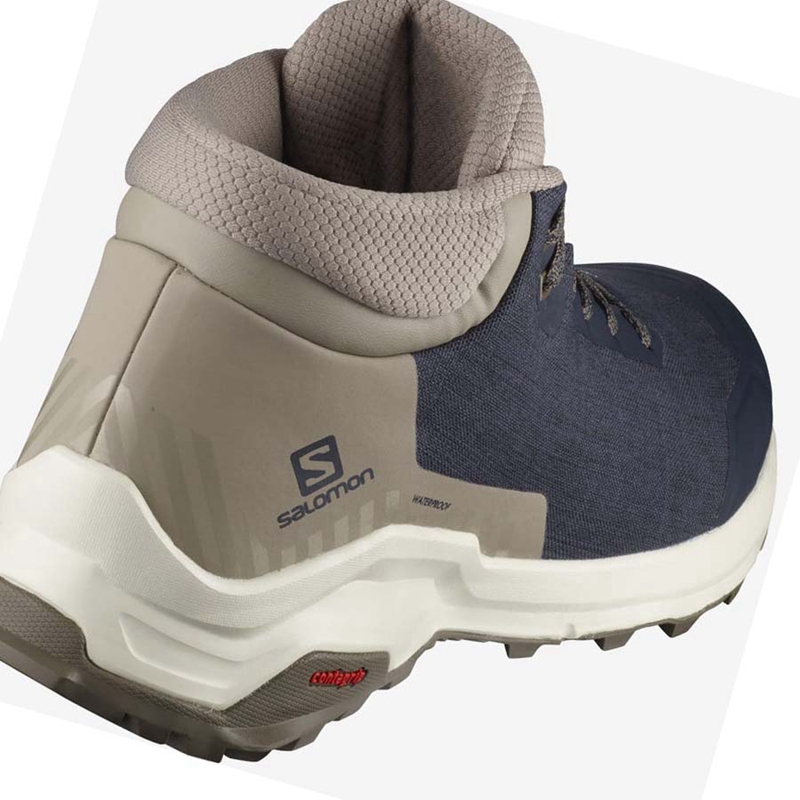 Botas de Inverno Salomon X REVEAL CHUKKA CLIMASALOMON™ WATERPROOF Masculino Marrom | 38659-MQZH