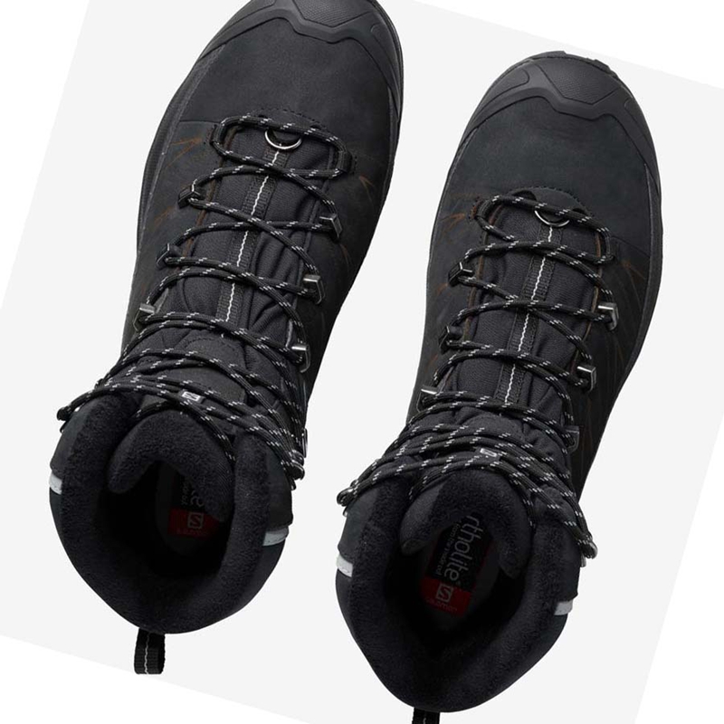 Botas de Inverno Salomon X ULTRA WINTER CLIMASALOMON™ WATERPROOF 2 Masculino Pretas | 51632-YKFH