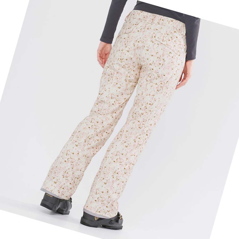 Calça De Esqui Salomon EDGE Feminino Bege | 47356-NTLS