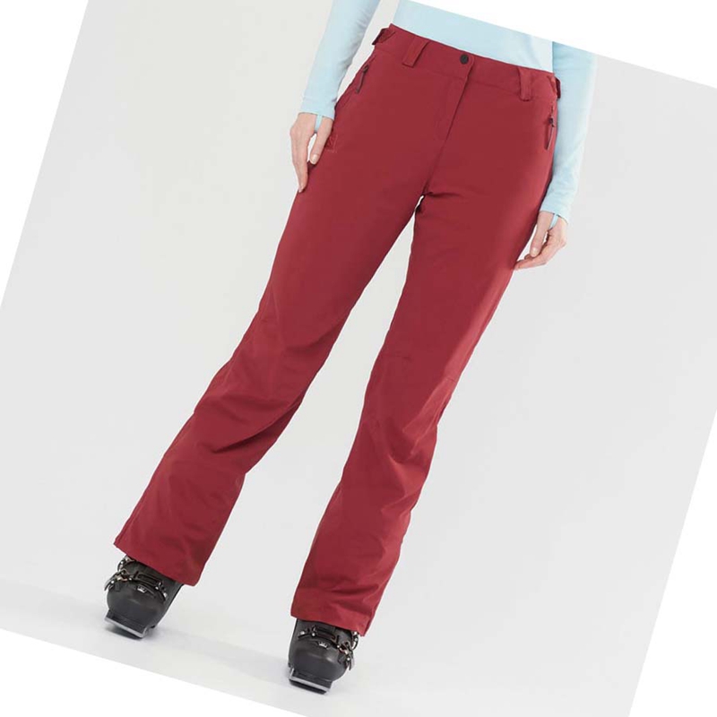 Calça De Esqui Salomon THE BRILLIANT Feminino Bordeaux | 34728-RSHW