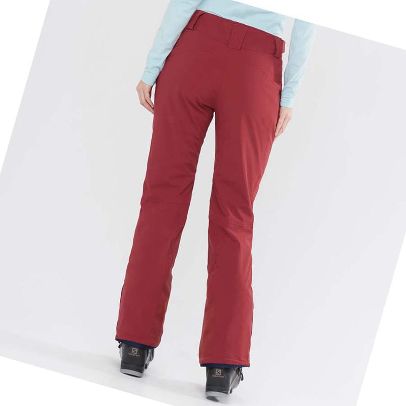 Calça De Esqui Salomon THE BRILLIANT Feminino Bordeaux | 34728-RSHW