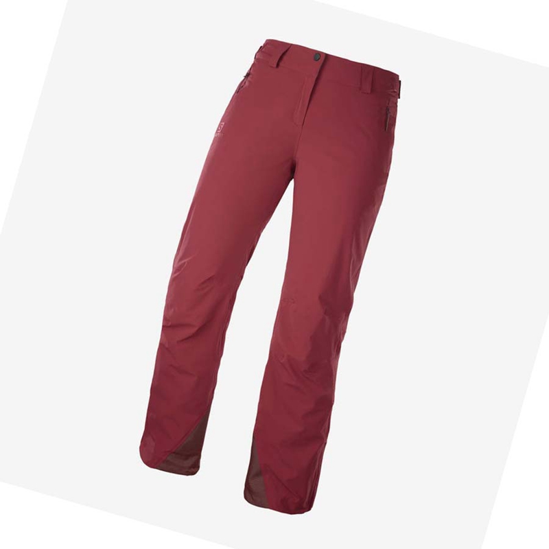 Calça De Esqui Salomon THE BRILLIANT Feminino Bordeaux | 34728-RSHW