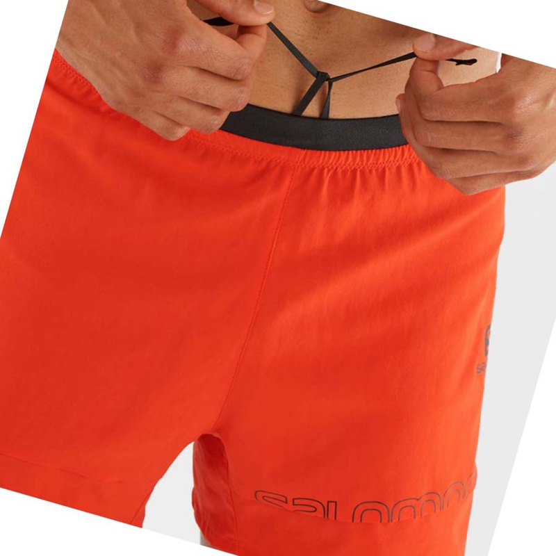 Calções Salomon CROSS 2IN1 Masculino Laranja | 78106-HKRJ