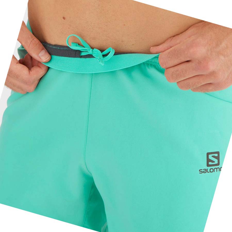 Calções Salomon CROSS 5'' Masculino Menta | 42937-NWCZ