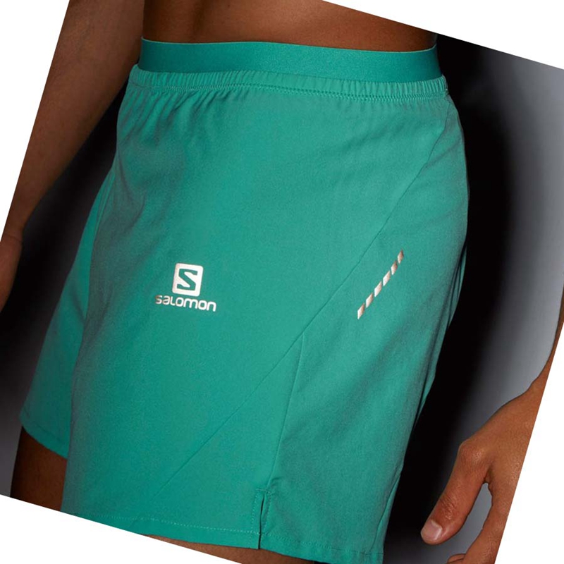 Calções Salomon CROSS 5'' Masculino Menta | 42937-NWCZ