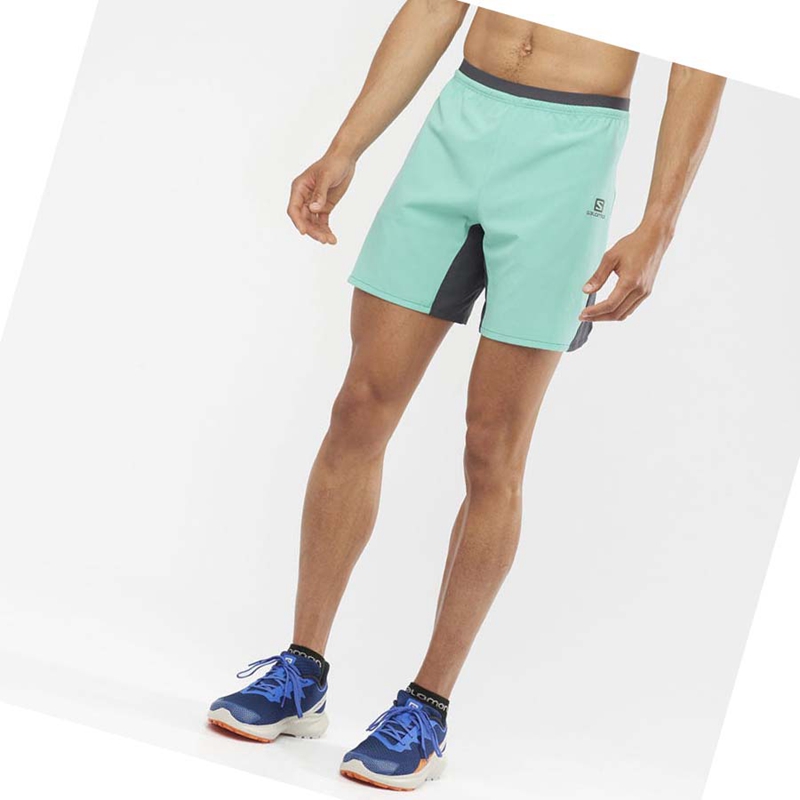 Calções Salomon CROSS 7'' NO LINER Masculino Menta | 58219-HAXN