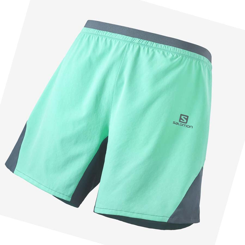 Calções Salomon CROSS 7\'\' NO LINER Masculino Menta | 58219-HAXN