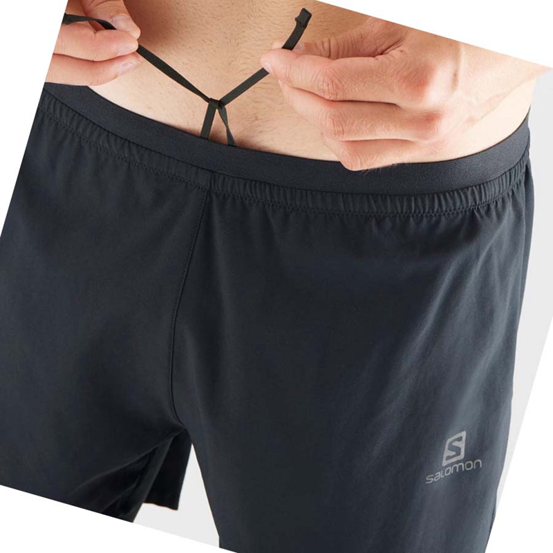 Calções Salomon CROSS TWINN Masculino Pretas | 65931-RUXO