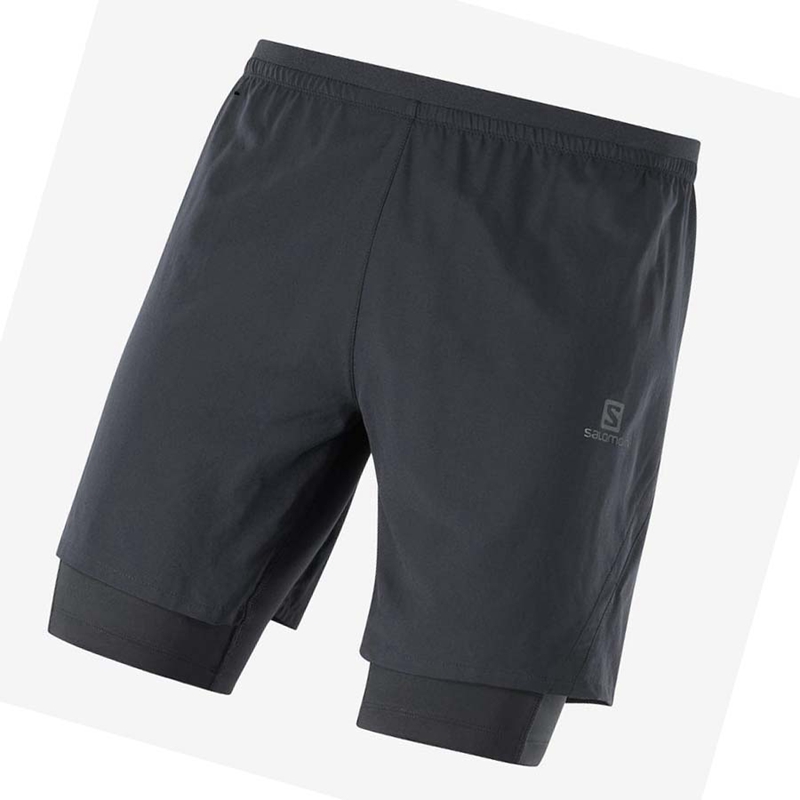 Calções Salomon CROSS TWINN Masculino Pretas | 65931-RUXO