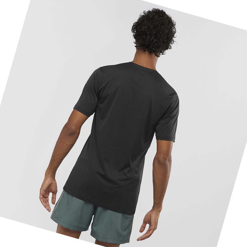 Camiseta Salomon AGILE TRAINING Masculino Pretas | 32751-QKBW