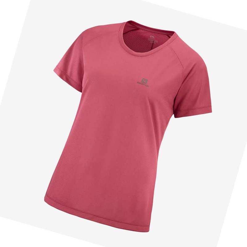 Camiseta Salomon CROSS REBEL Feminino Vermelhas | 31894-VFMU