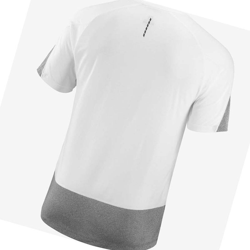 Camiseta Salomon CROSS RUN Masculino Branco | 17045-EFCS