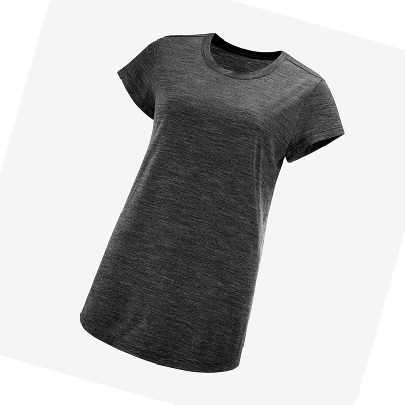 Camiseta Salomon OUTLIFE MERINO BLEND Feminino Pretas | 90358-GMRN