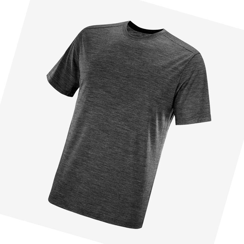 Camiseta Salomon OUTLIFE MERINO BLEND Masculino Pretas | 81452-SRNZ