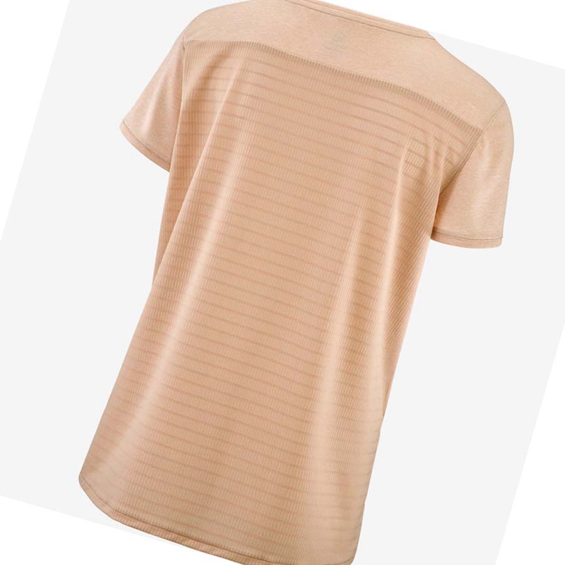 Camiseta Salomon OUTLINE SUMMER Feminino Bege | 09154-IYLE