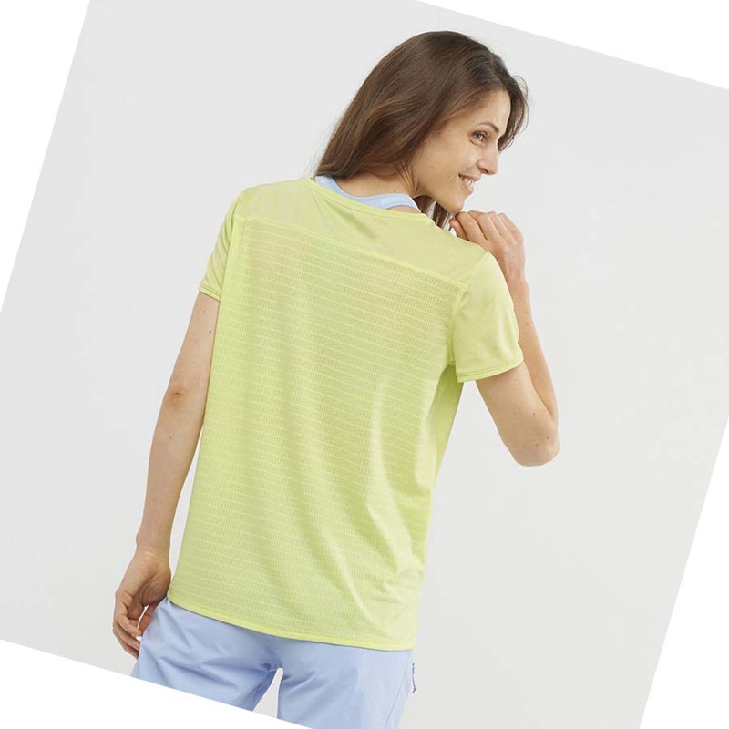 Camiseta Salomon OUTLINE SUMMER Feminino Menta | 48269-RVFZ