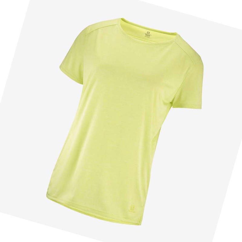 Camiseta Salomon OUTLINE SUMMER Feminino Menta | 48269-RVFZ