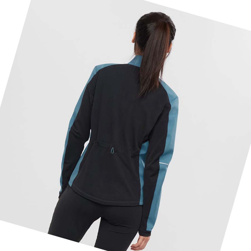 Casaco Salomon AGILE SOFTSHELL Feminino Azuis | 46821-CAPQ