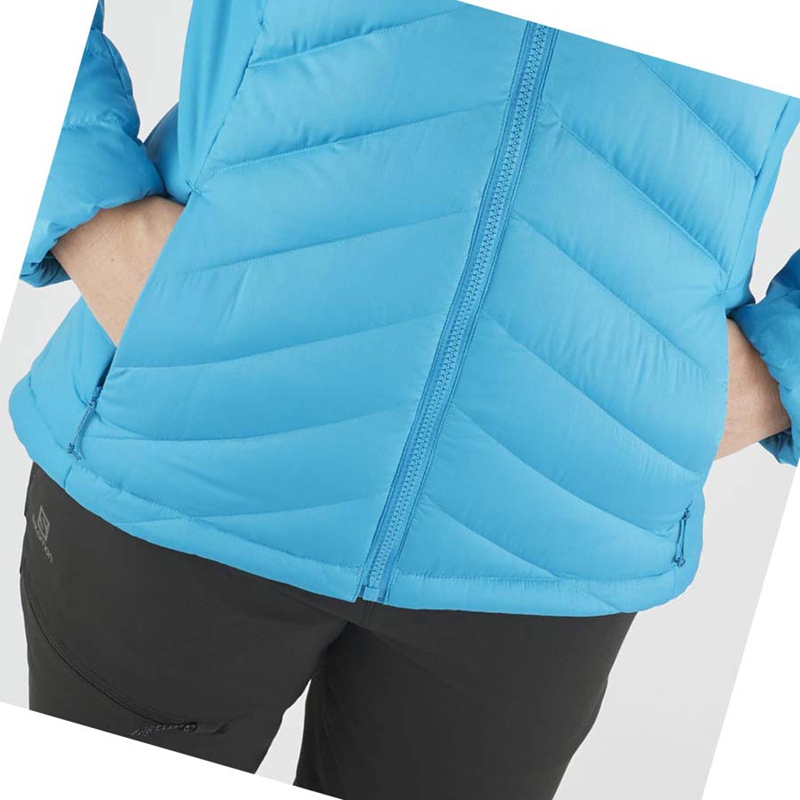 Casaco Salomon ESSENTIAL XWARM DOWN INSULATED Feminino Azuis | 38615-HNSX