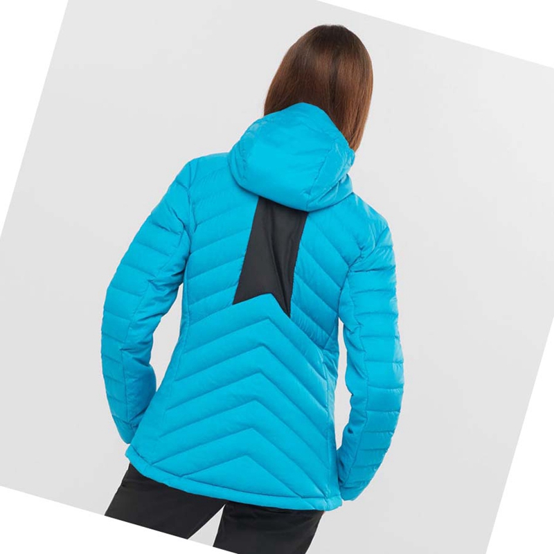 Casaco Salomon ESSENTIAL XWARM DOWN INSULATED Feminino Azuis | 67243-ZJND