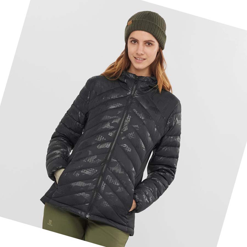 Casaco Salomon ESSENTIAL XWARM DOWN INSULATED Feminino Pretas Pretas | 84672-JQTO