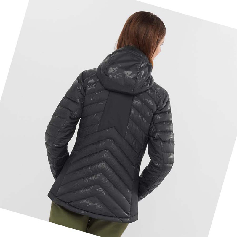 Casaco Salomon ESSENTIAL XWARM DOWN INSULATED Feminino Pretas Pretas | 84672-JQTO