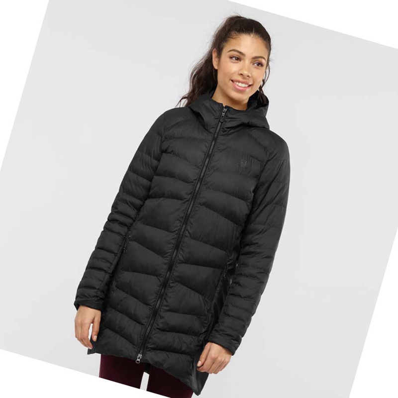 Casaco Salomon ESSENTIAL XWARM LONG INSULATED Feminino Pretas | 39652-VEFH