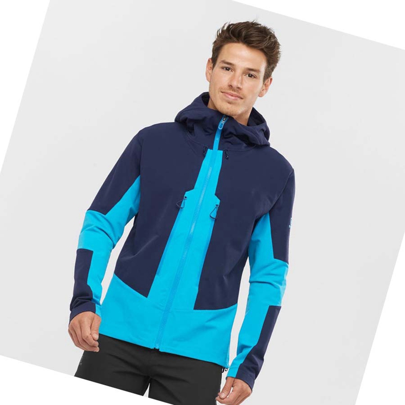 Casaco Salomon OUTPEAK SOFTSHELL Masculino Azuis | 31045-OSWR