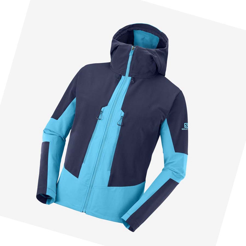 Casaco Salomon OUTPEAK SOFTSHELL Masculino Azuis | 31045-OSWR