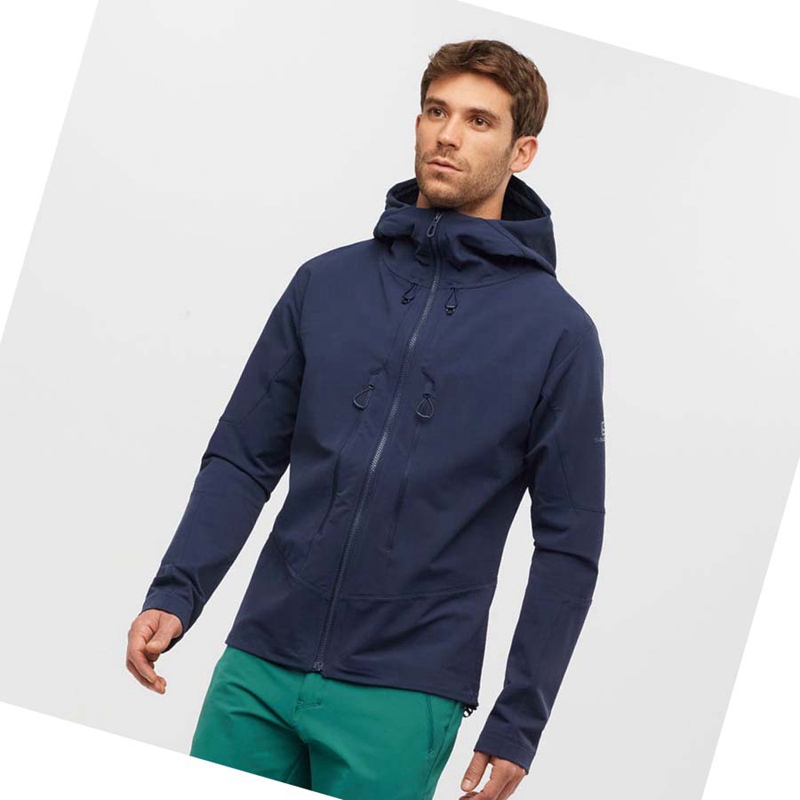 Casaco Salomon OUTPEAK SOFTSHELL Masculino Azul Marinho | 74362-KGFJ