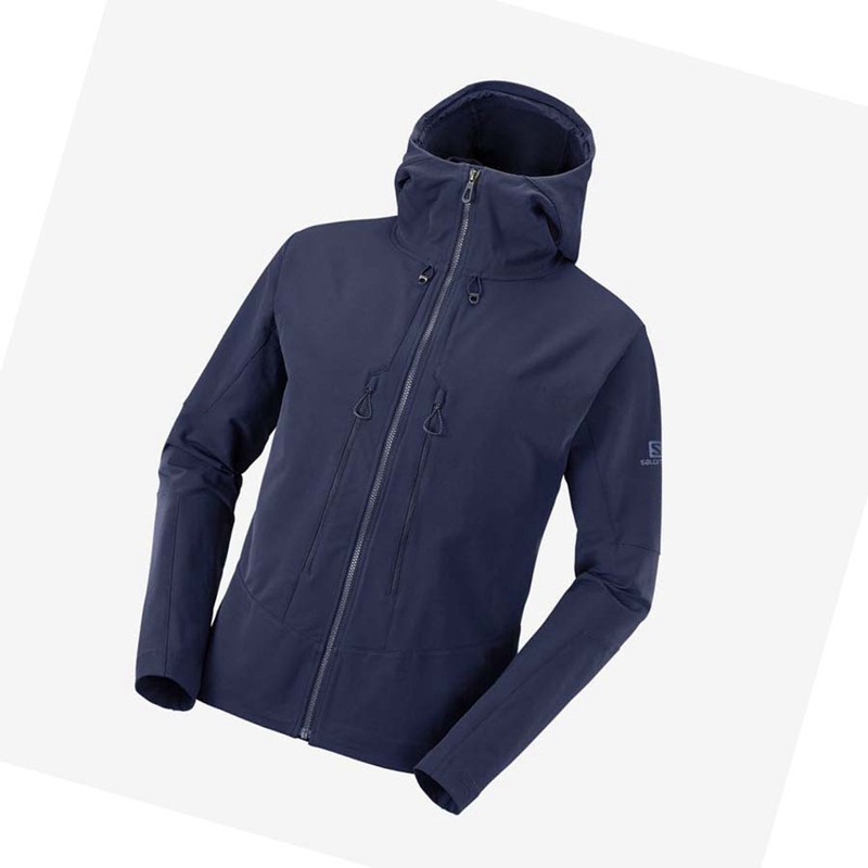 Casaco Salomon OUTPEAK SOFTSHELL Masculino Azul Marinho | 74362-KGFJ