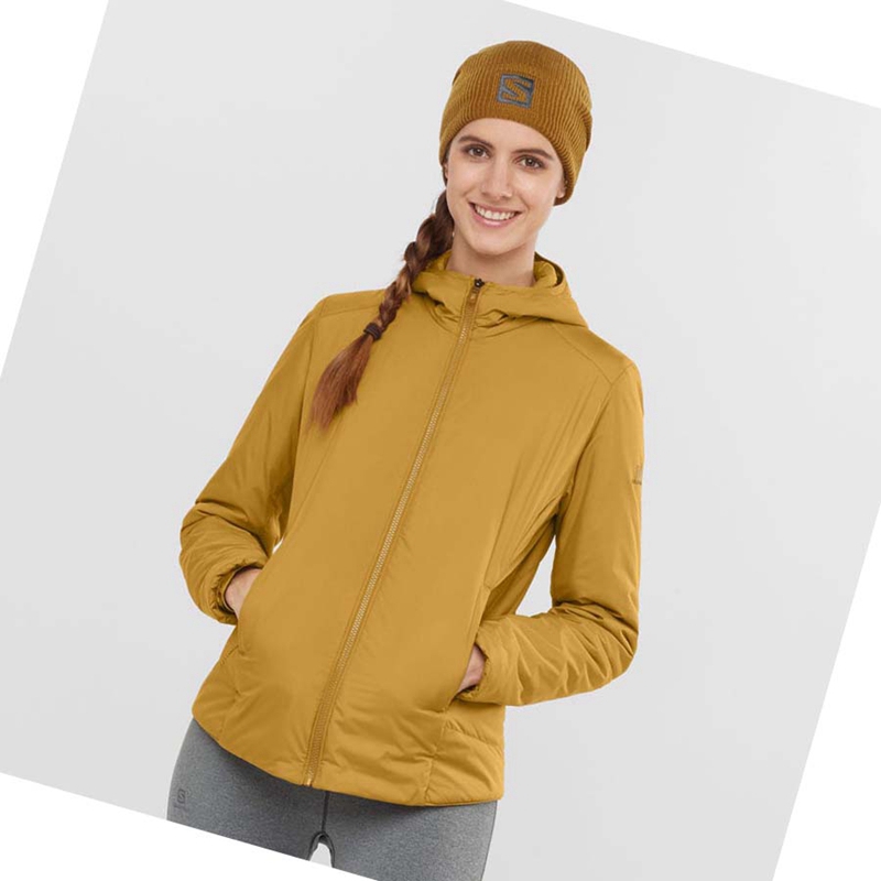 Casaco Salomon OUTRACK INSULATED Feminino Amarelas | 32175-QAVC