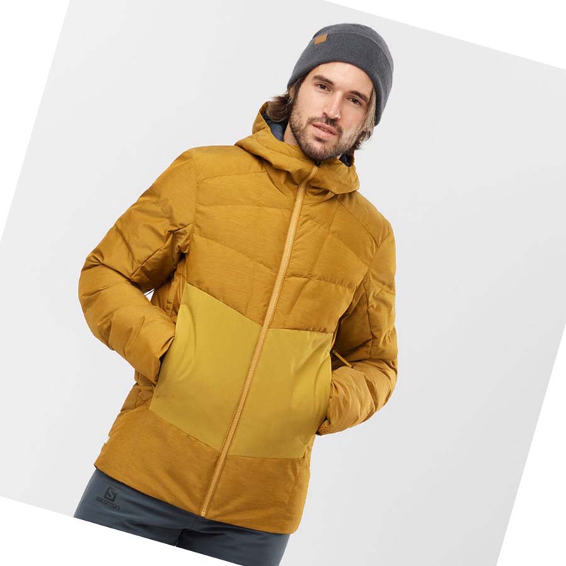 Jaquetas De Esqui Salomon SNOWSHELTER Masculino Marrom | 10689-HCXT