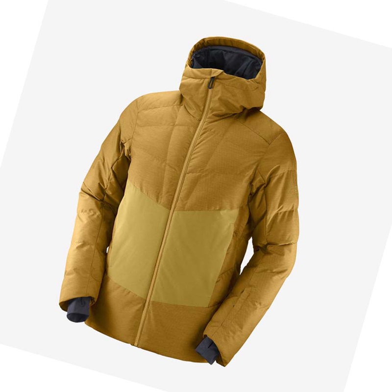 Jaquetas De Esqui Salomon SNOWSHELTER Masculino Marrom | 10689-HCXT